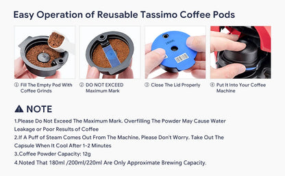 Capsules de café + push+ brossette. compatible avec la machine à café Bosch Tassimo